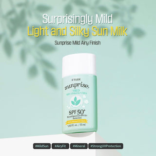 ETUDE Sunprise Mild Airy Finish Sun Milk SPF50+ 55ml - Sk1ntro