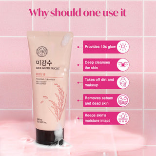 THE FACE SHOP Rice Water Bright Foaming Cleanser - Sk1ntro