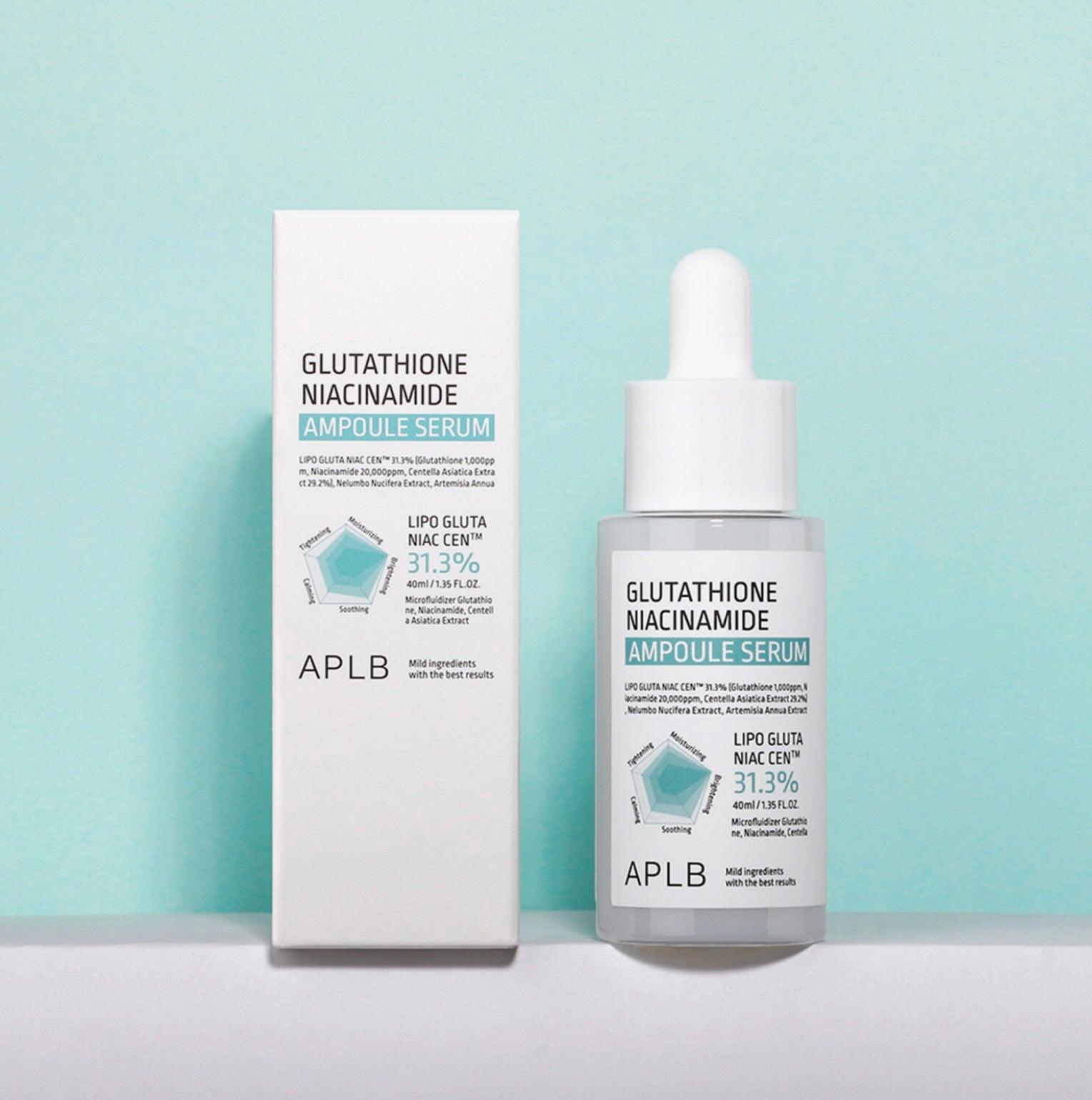glutathione korean serum APLB Glutathione Niacinamide Ampoule Serum 40ml – Dark Spot & Brightening Korean Serum glutathione korean serum APLB Glutathione Niacinamide Ampoule Serum 40ml – Dark Spot & Brightening Korean Serum