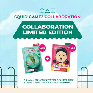 BRINGGREEN X Squid Game Tea Tree Cica & Young Hee Fresh Mask (10 Sheets)