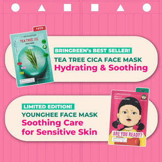 BRINGGREEN X Squid Game Tea Tree Cica & Young Hee Fresh Mask (10 Sheets)