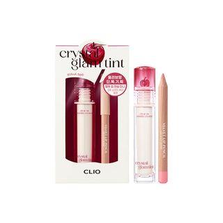 CLIO Crystal Glam Tint (Apple Series) + Velvet Lip Pencil Mini Set - Sk1ntro