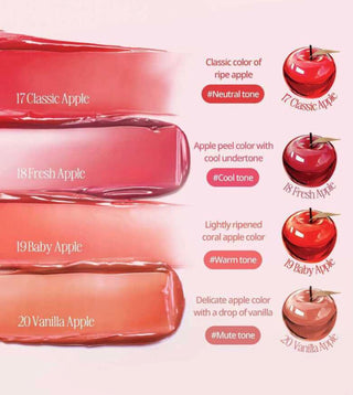 CLIO Crystal Glam Tint (Apple Series) + Velvet Lip Pencil Mini Set - Sk1ntro