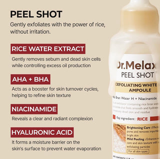 Dr. Melaxin Peel Shot Exfoliating White Rice Ampoule 80ml