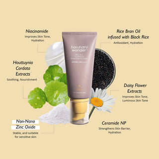 haruharu wonder Black Rice Pure Mineral Relief Daily Sunscreen SPF50+ PA++++ 50ml - Sk1ntro
