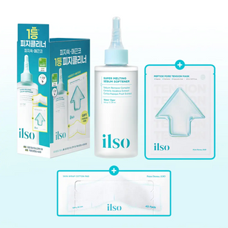 ilso Super Melting Sebum Softener 150ml Special Set (+Cotton Pad 40pcs + Peptide Pore Tension Mask Sheet 1ea)