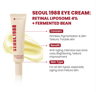 KSECRET SEOUL 1988 Eye Cream: Retinal Liposome 4% + Fermented Bean - Sk1ntro