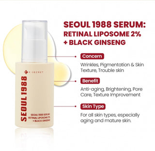 KSECRET SEOUL 1988 Serum: Retinal Liposome 2% + Black Ginseng 30ml