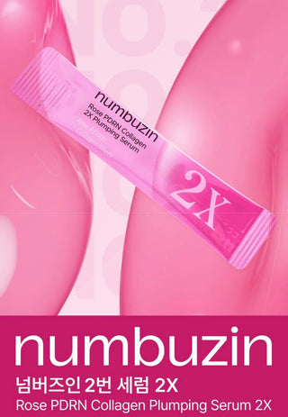 numbuzin No.2 Rose PDRN Collagen Plumping Serum Duo 10ml (Mild + Intensive)