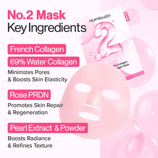numbuzin No.2 Rose PDRN Collagen Plumping Sheet Mask