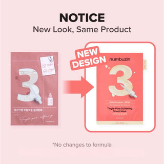 numbuzin No.3 Tingle-Pore Softening Sheet Mask