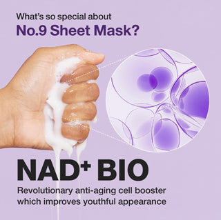 numbuzin No.9 NAD+ Bio Lifting Full Cover Facial Mask 4 Sheet + Gift - Sk1ntro