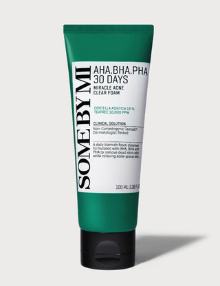 SOME BY MI AHA,BHA,PHA 30 Days Miracle Acne Clear Foam - Sk1ntro